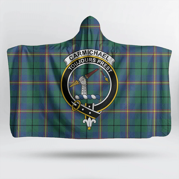 Carmichael Ancient Tartan Classic Crest Hooded Blanket