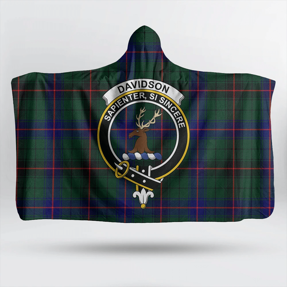 Davidson Modern Tartan Classic Crest Hooded Blanket