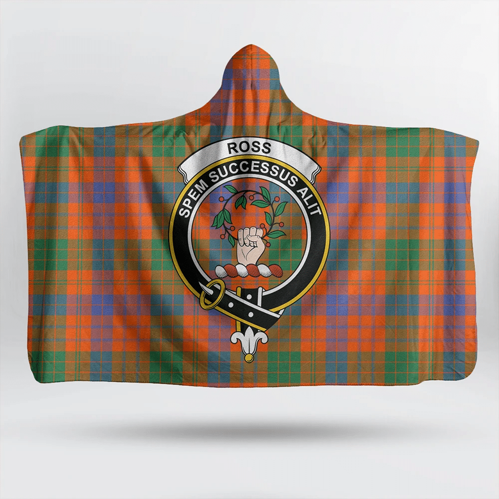 MacQueen Modern Tartan Classic Crest Hooded Blanket