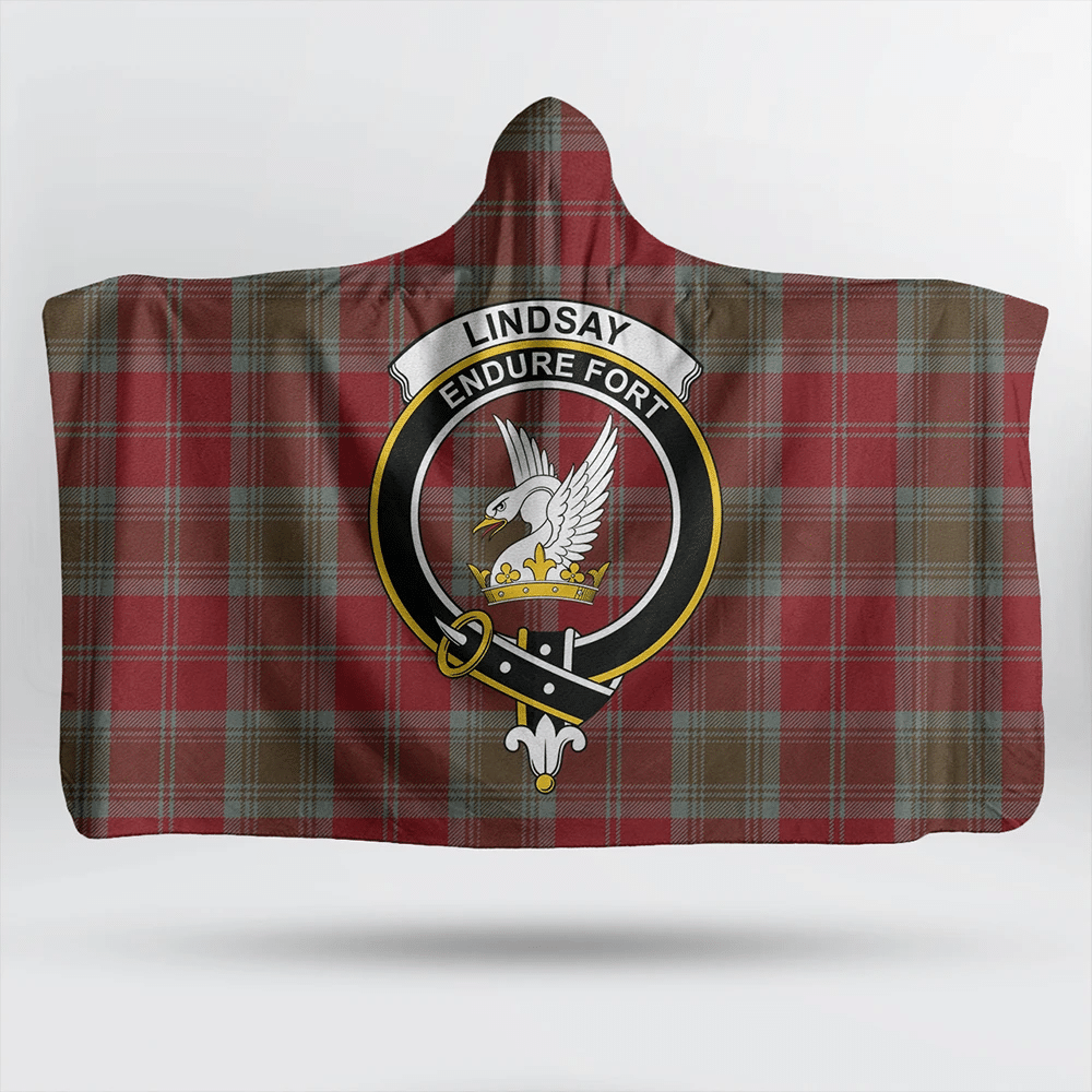 Lindsay Weathered Tartan Classic Crest Hooded Blanket