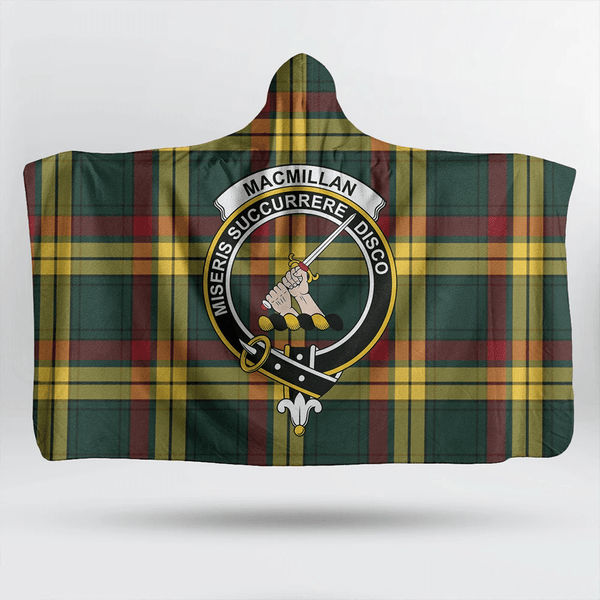 Wallace Hunting Ancient Tartan Classic Crest Hooded Blanket