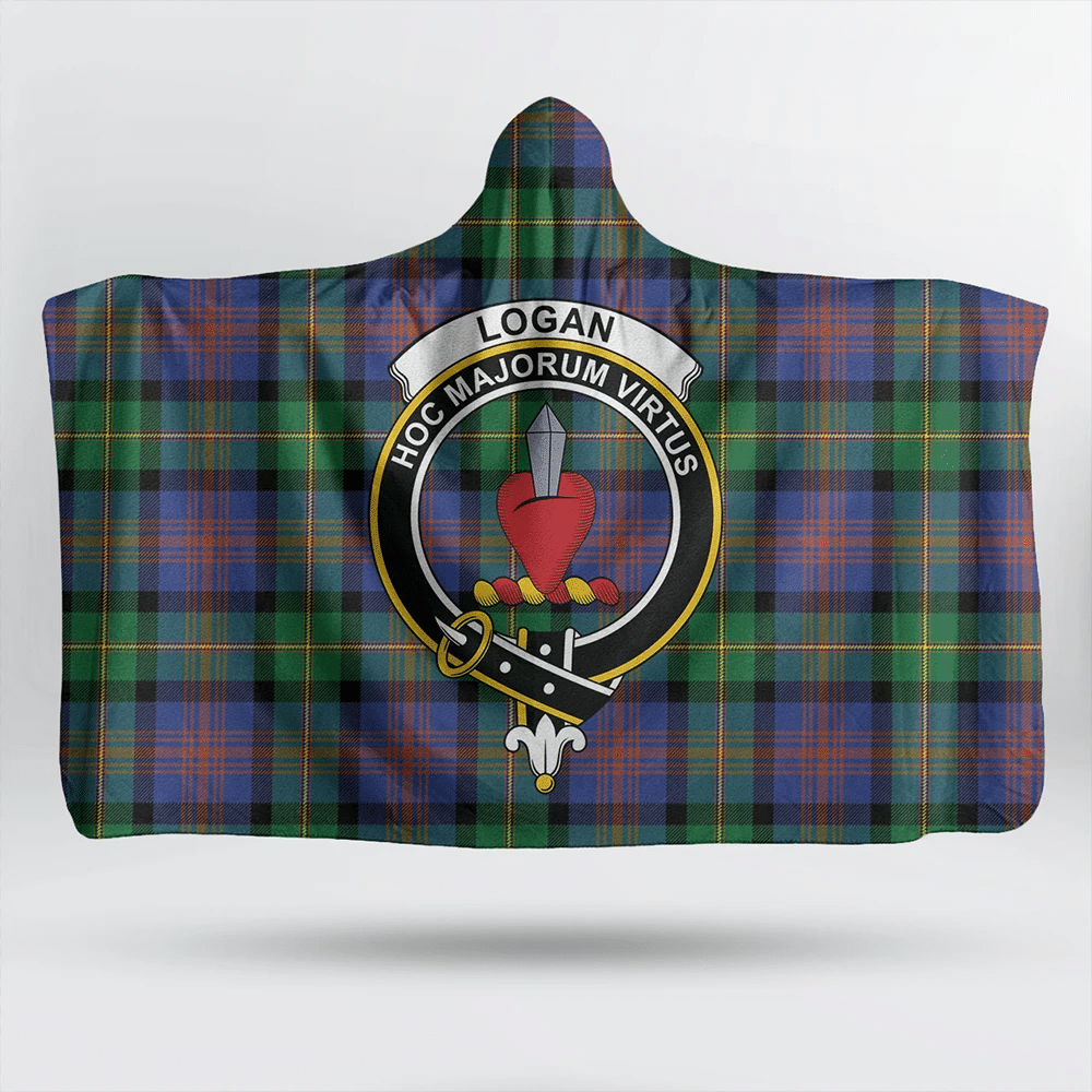 Logan Ancient Tartan Classic Crest Hooded Blanket