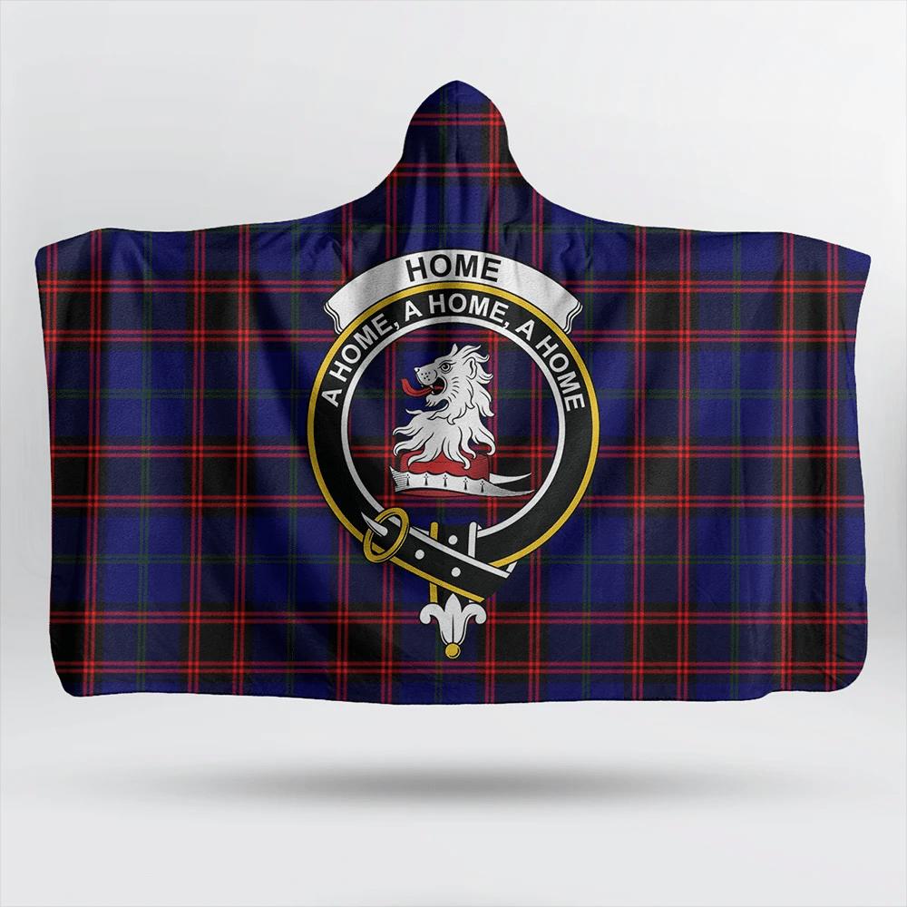 Home Modern Tartan Classic Crest Hooded Blanket