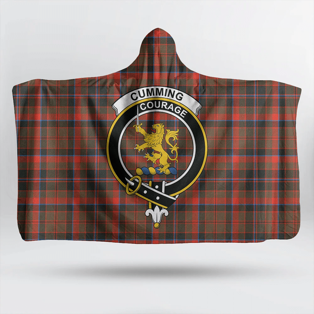 Cumming Hunting Weathered Tartan Classic Crest Hooded Blanket