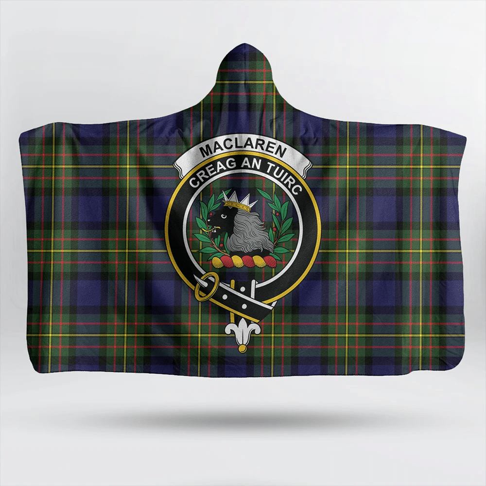 Strachan Tartan Classic Crest Hooded Blanket