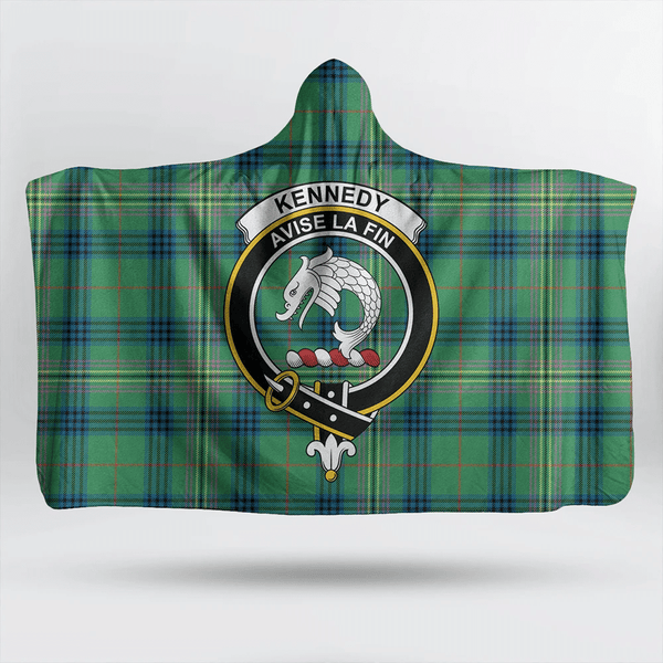 Kennedy Ancient Tartan Classic Crest Hooded Blanket