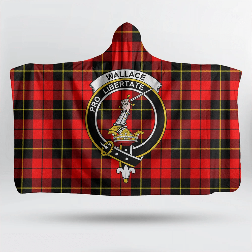 Nicolson Hunting Ancient Tartan Classic Crest Hooded Blanket