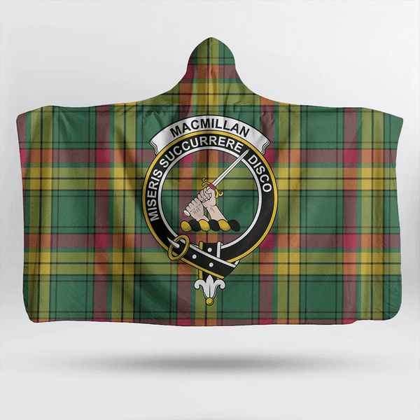 Wallace Hunting - Red Tartan Classic Crest Hooded Blanket