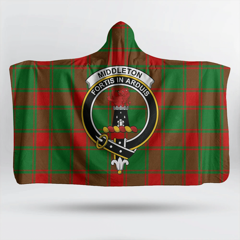 MacKinnon Ancient Tartan Classic Crest Hooded Blanket