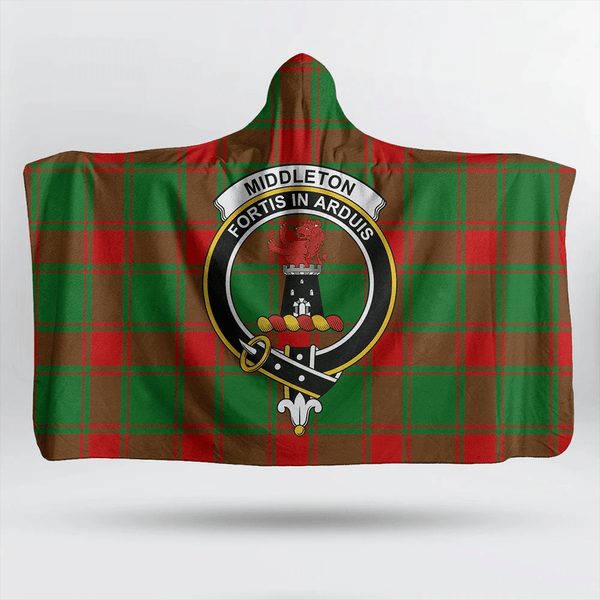 MacKinnon Ancient Tartan Classic Crest Hooded Blanket