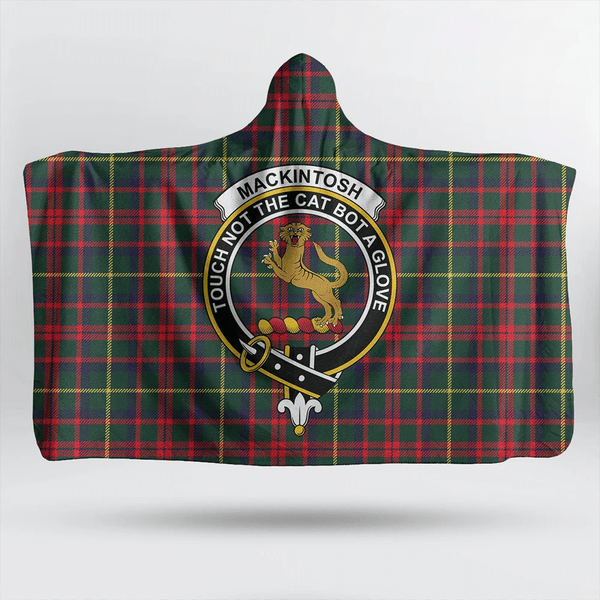 Stewart Dress Ancient Tartan Classic Crest Hooded Blanket