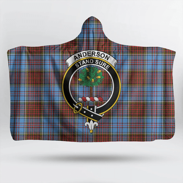 Anderson Modern Tartan Classic Crest Hooded Blanket