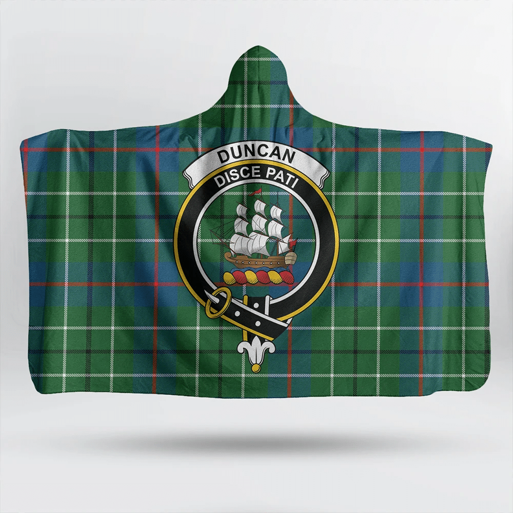 Duncan Ancient Tartan Classic Crest Hooded Blanket