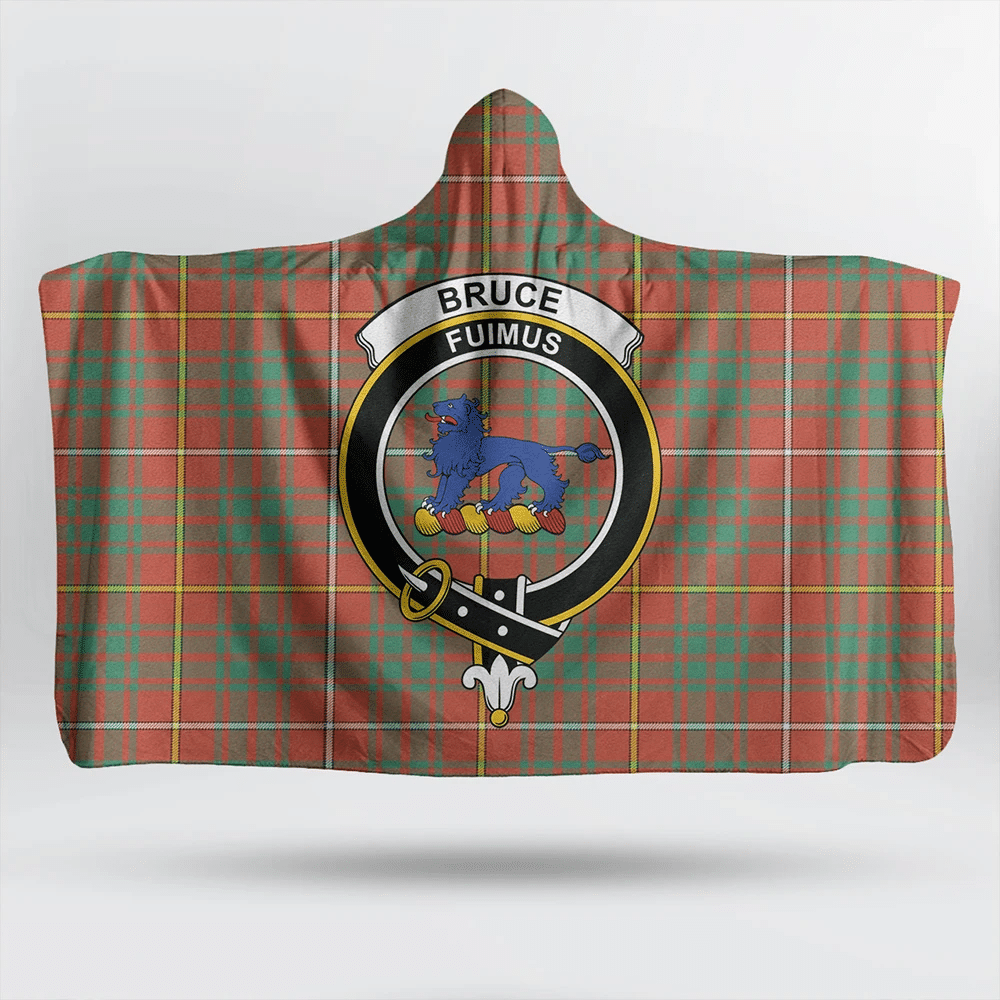 Bruce Ancient Tartan Classic Crest Hooded Blanket