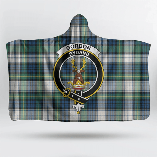 Gordon Dress Ancient Tartan Classic Crest Hooded Blanket