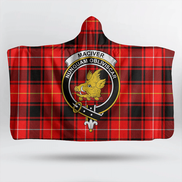 Shaw Modern Tartan Classic Crest Hooded Blanket