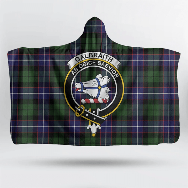 Galbraith Modern Tartan Classic Crest Hooded Blanket