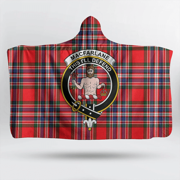 Rollo Modern Tartan Classic Crest Hooded Blanket