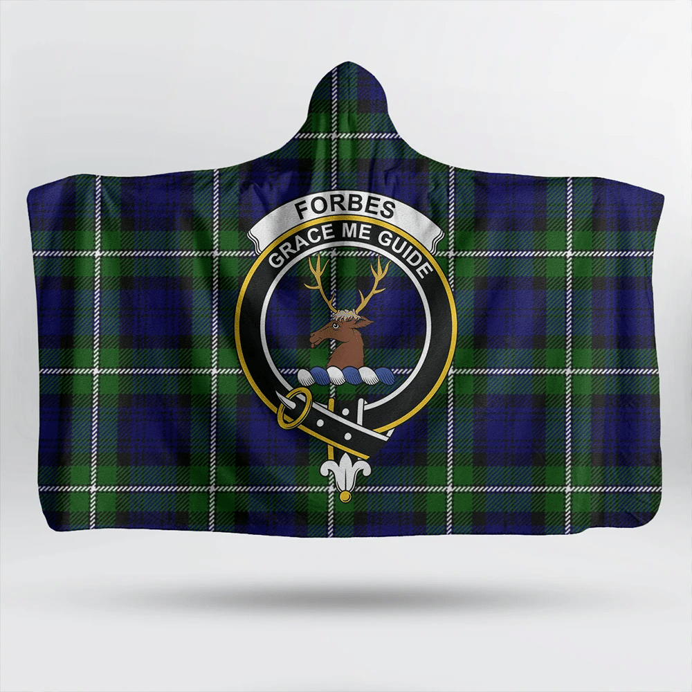 Forbes Modern Tartan Classic Crest Hooded Blanket