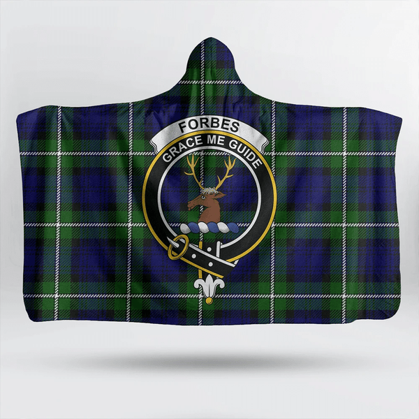 Forbes Modern Tartan Classic Crest Hooded Blanket