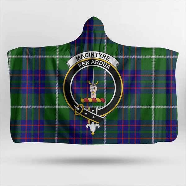 Seton Modern Tartan Classic Crest Hooded Blanket