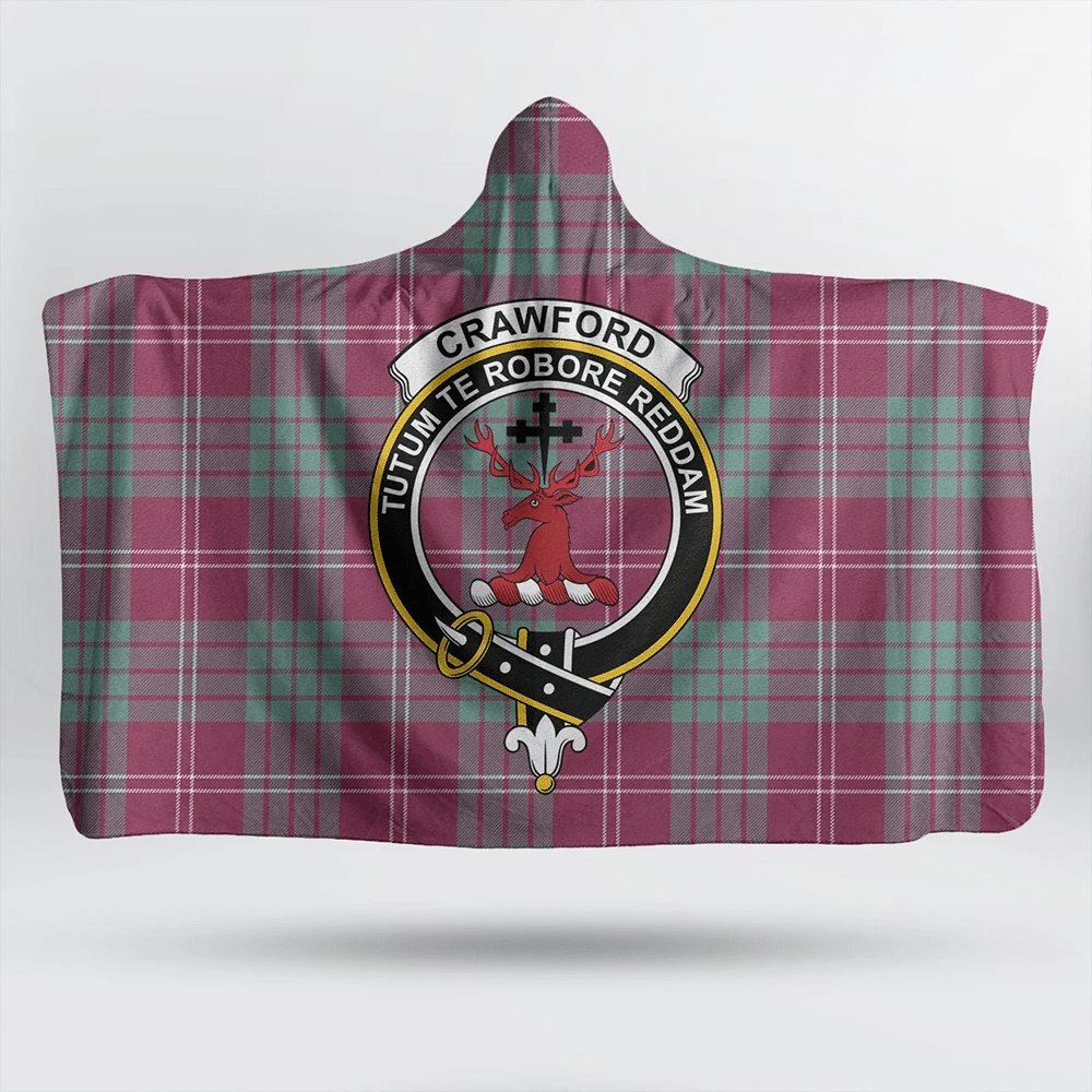 Crawford Ancient Tartan Classic Crest Hooded Blanket