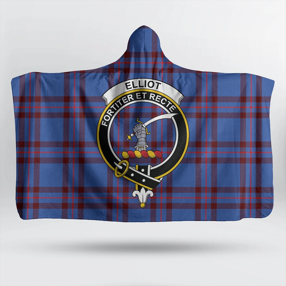 Elliot Modern Tartan Classic Crest Hooded Blanket