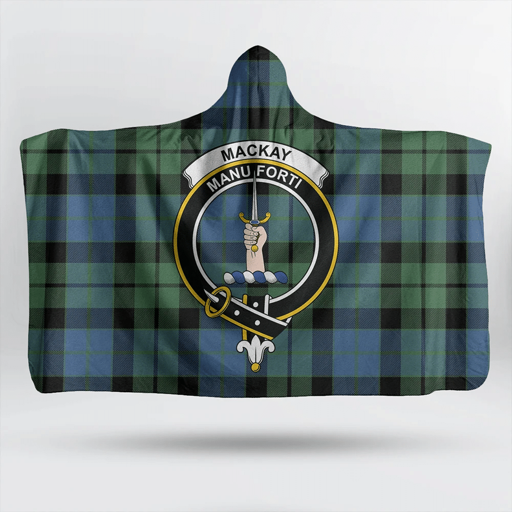 Shaw Red Modern Tartan Classic Crest Hooded Blanket