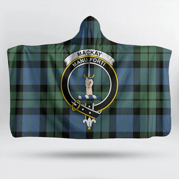 Shaw Red Modern Tartan Classic Crest Hooded Blanket