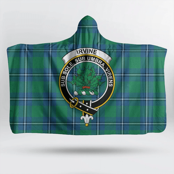 Irvine Ancient Tartan Classic Crest Hooded Blanket