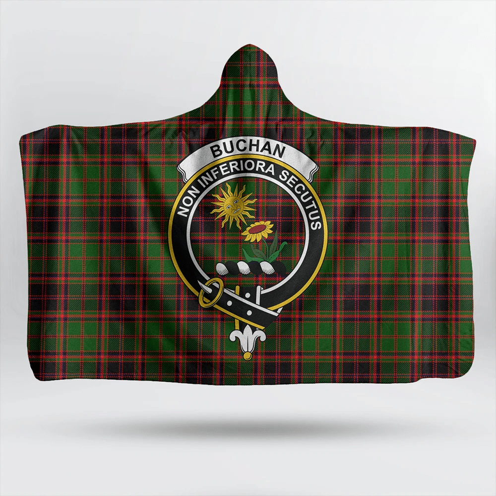 Buchan Modern Tartan Classic Crest Hooded Blanket