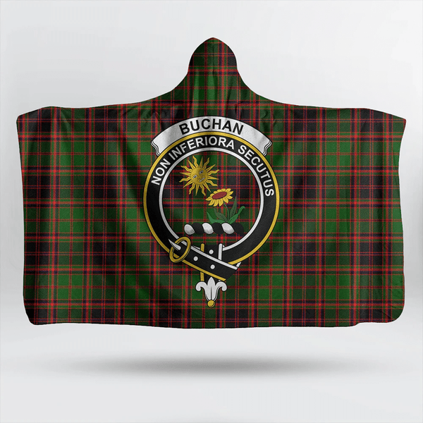 Buchan Modern Tartan Classic Crest Hooded Blanket