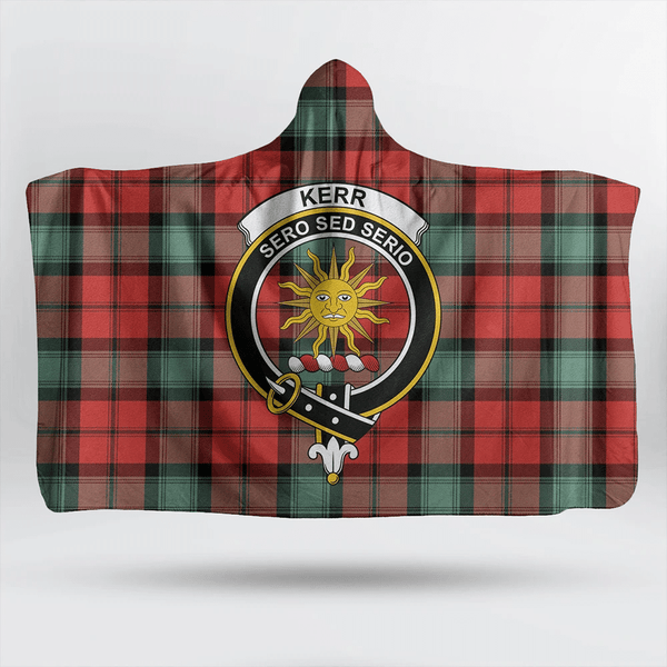 Kerr Ancient Tartan Classic Crest Hooded Blanket