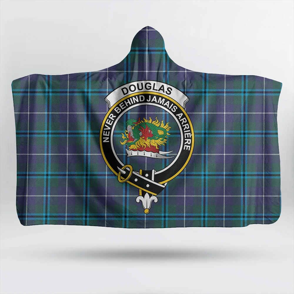 Douglas Modern Tartan Classic Crest Hooded Blanket