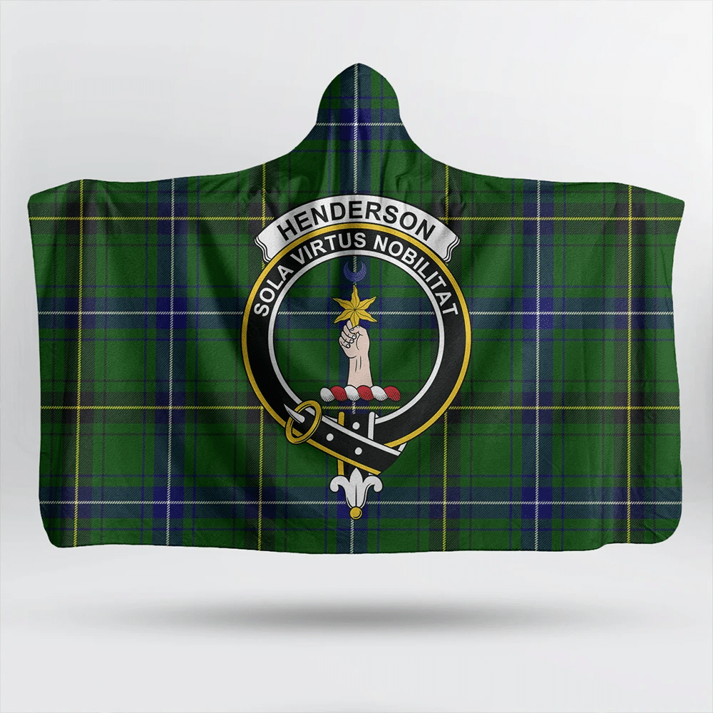 Henderson Modern Tartan Classic Crest Hooded Blanket