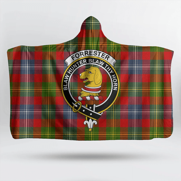 Forrester Tartan Classic Crest Hooded Blanket