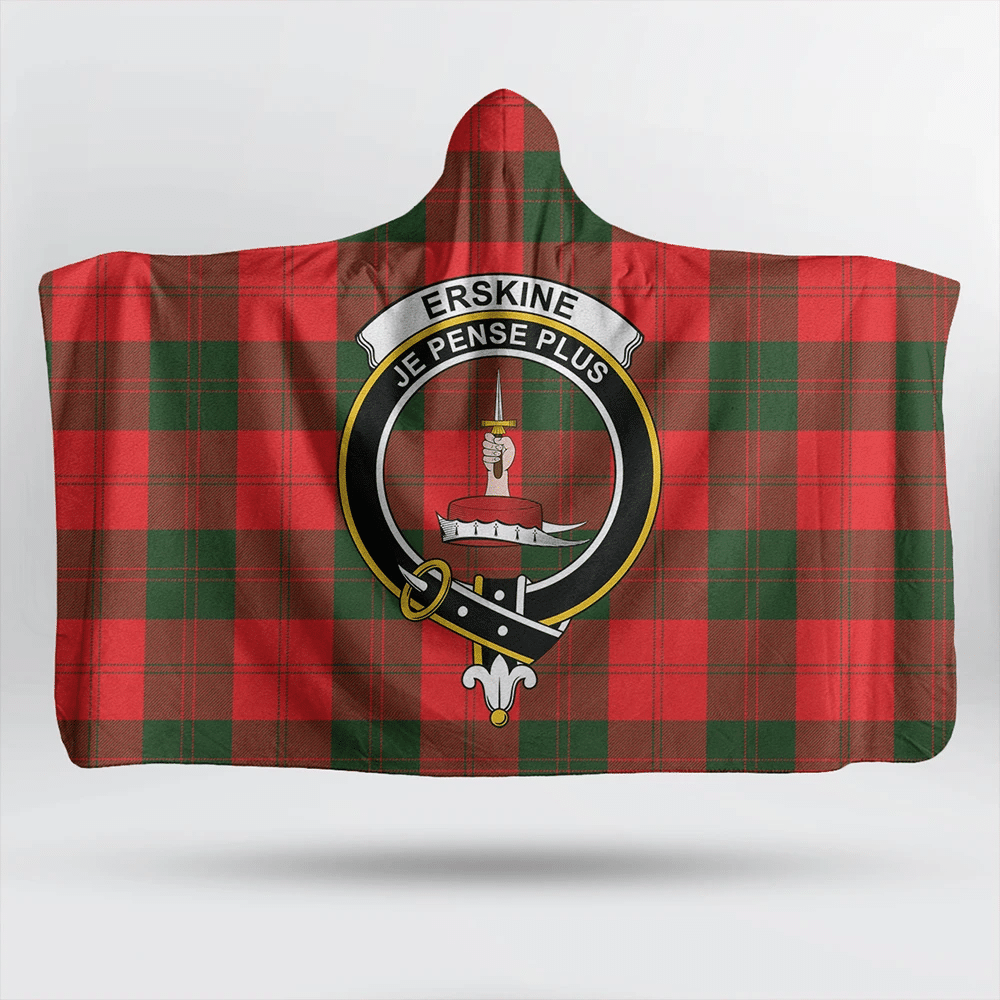 Erskine Modern Tartan Classic Crest Hooded Blanket