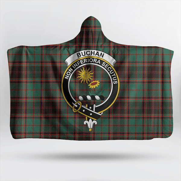 Buchan Ancient Tartan Classic Crest Hooded Blanket