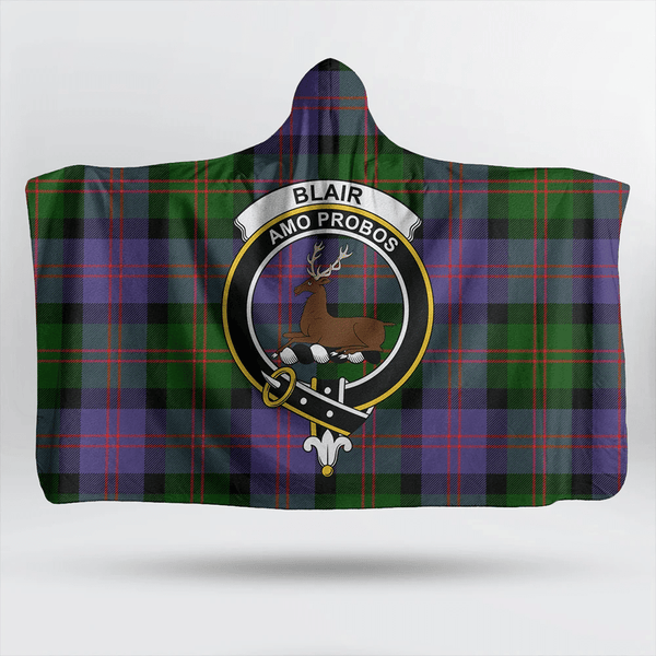 Blair Modern Tartan Classic Crest Hooded Blanket