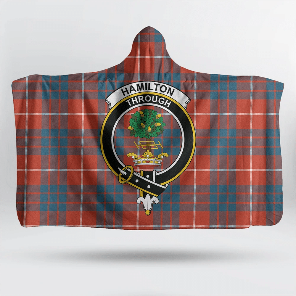 Hamilton Ancient Tartan Classic Crest Hooded Blanket