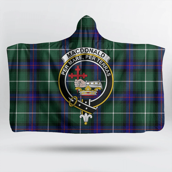 Pollock Modern Tartan Classic Crest Hooded Blanket