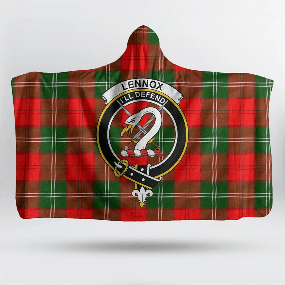 Lennox Modern Tartan Classic Crest Hooded Blanket