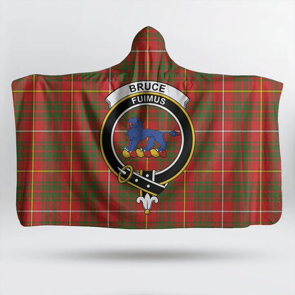 Bruce Modern Tartan Classic Crest Hooded Blanket