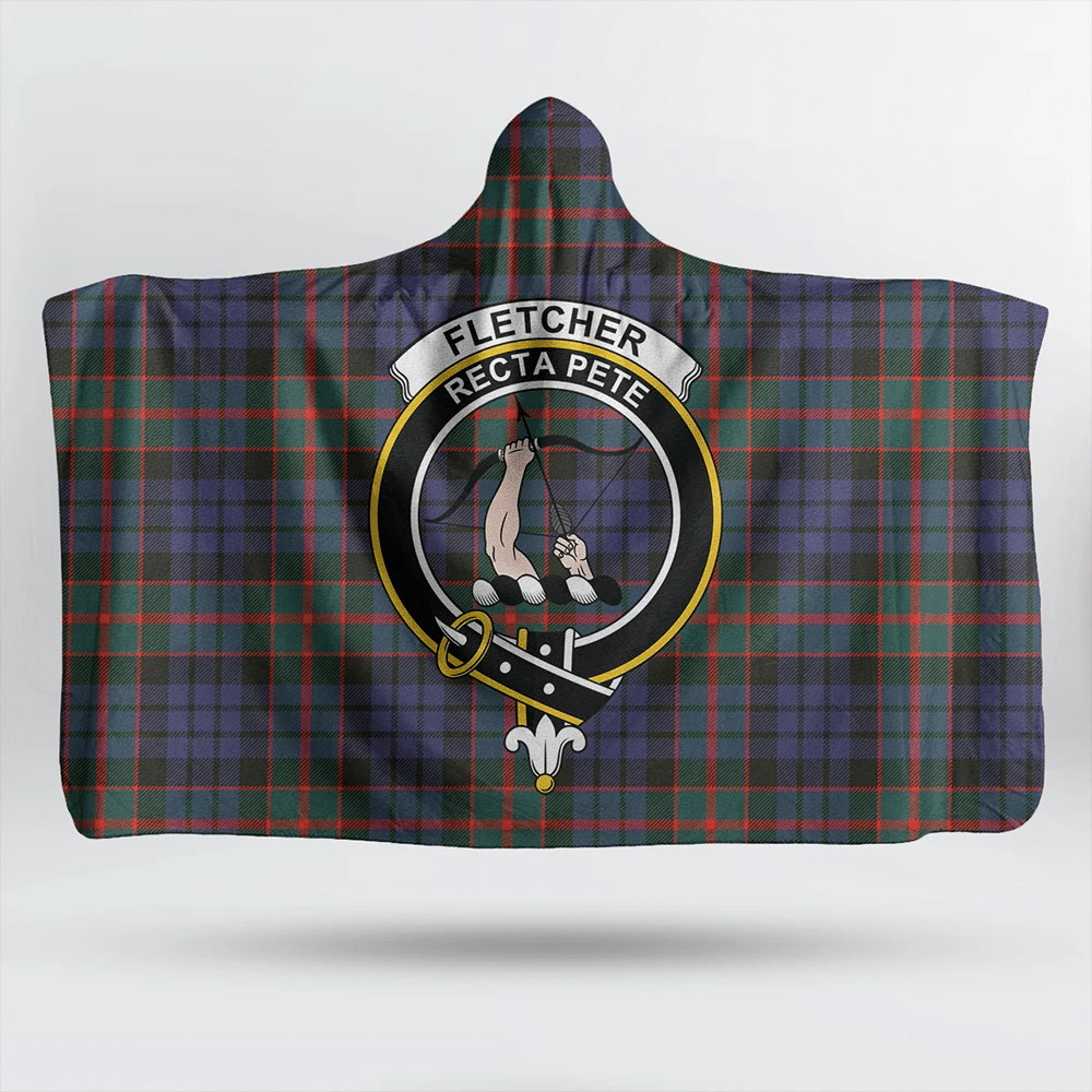 Fletcher of Dunans Tartan Classic Crest Hooded Blanket