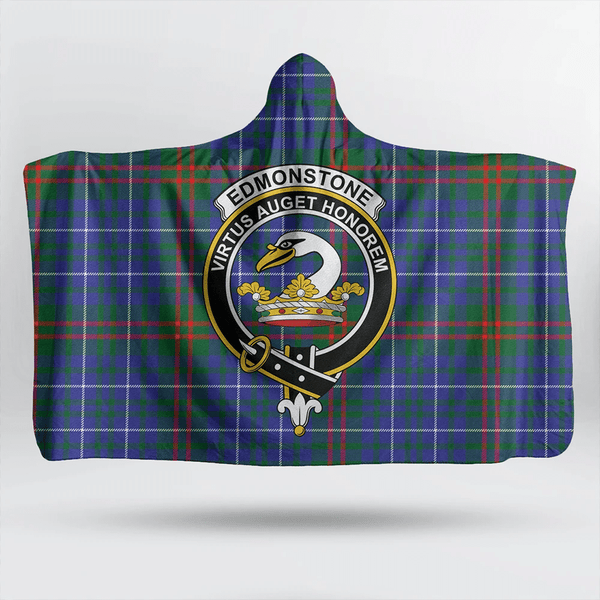 Edmonstone Tartan Classic Crest Hooded Blanket