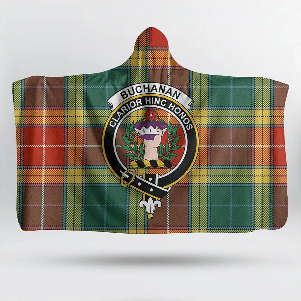 Buchanan Old Sett Tartan Classic Crest Hooded Blanket