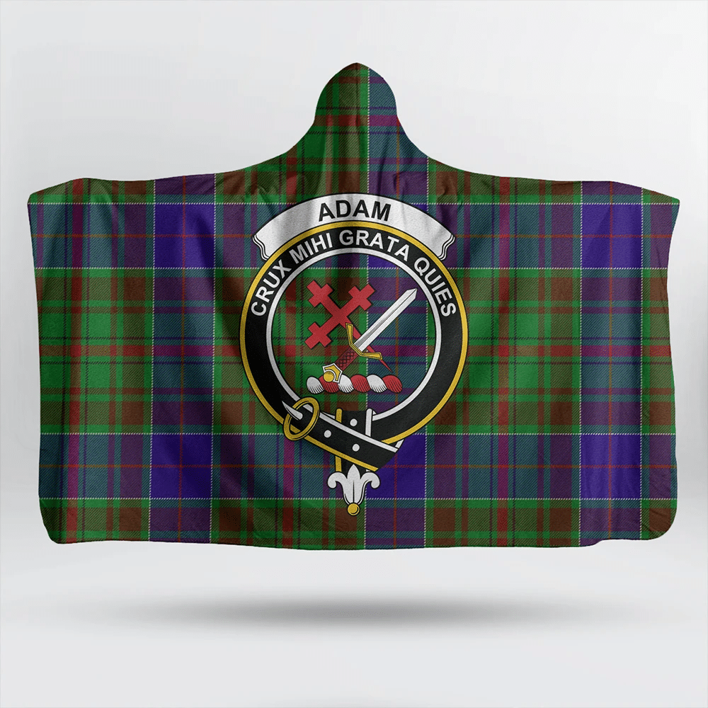 Adam Tartan Classic Crest Hooded Blanket