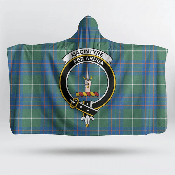 Seton Hunting Modern Tartan Classic Crest Hooded Blanket