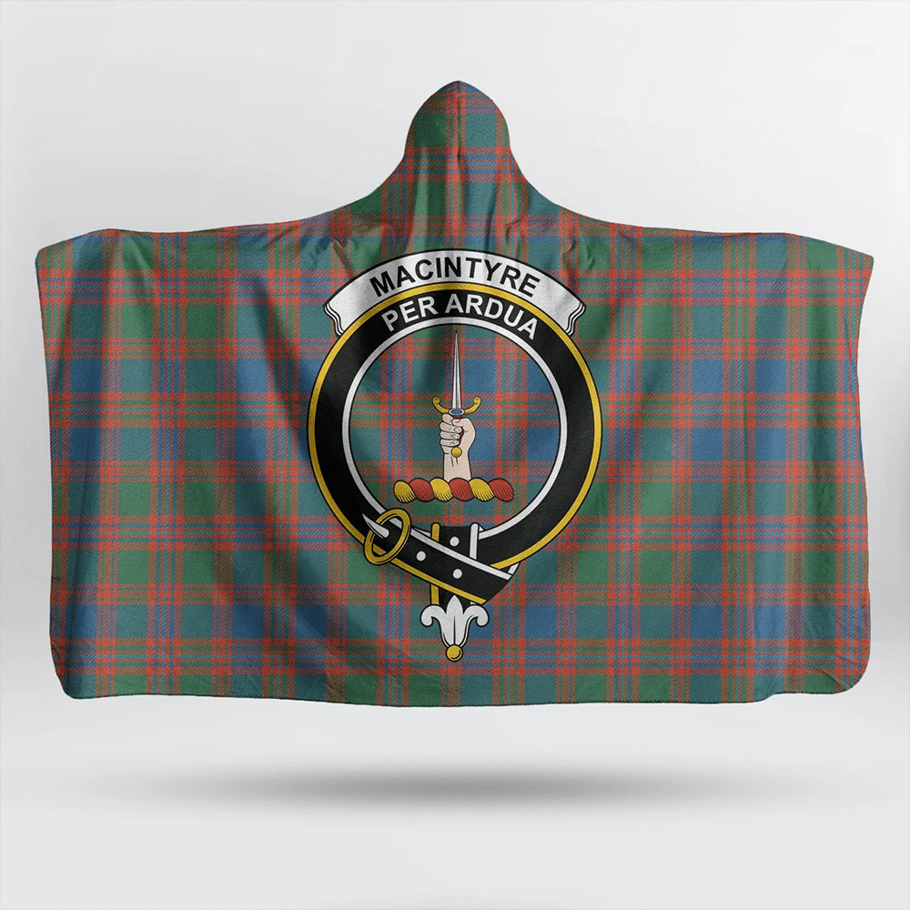 Sempill Modern Tartan Classic Crest Hooded Blanket