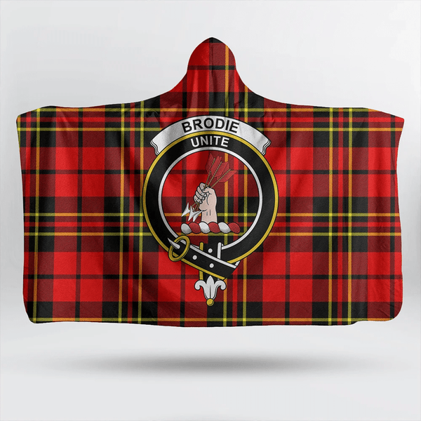 Brodie Modern Tartan Classic Crest Hooded Blanket